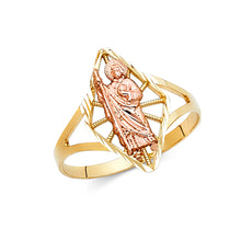 Ioka Jewelry - 14K Two Tone Solid Gold Shepard Religious Ring