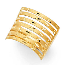 Ioka Jewelry - 14K Yellow Solid Gold Semanario Fancy Ring