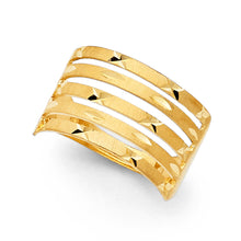 Ioka Jewelry - 14K Yellow Solid Gold Semanario Fancy Ring