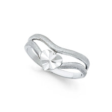 Ioka Jewelry - 14K White Solid Gold Heart V Shaped Thumb Ring