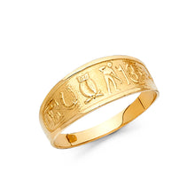 Ioka Jewelry - 14K Yellow Solid Gold Lucky Symbol Ring