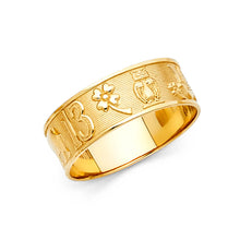 Ioka Jewelry - 14K Yellow Solid Gold Lucky Symbol Ring
