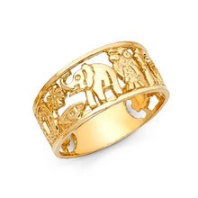 Ioka Jewelry - 14K Yellow Solid Gold Lucky Symbol Ring