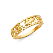 Ioka Jewelry - 14K Yellow Solid Gold Small Lucky Symbol Ring