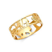 Ioka Jewelry - 14K Yellow Solid Gold Lucky Symbol Ring