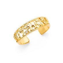 Ioka Jewelry - 14K Yellow Solid Gold Lucky Toe Ring