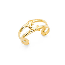 Ioka Jewelry - 14K Yellow Solid Gold Dolphin Toe Ring