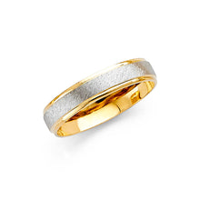 Ioka Jewelry - 14K Two Tone Solid Gold 4mm Women's Wedding Band