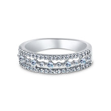 Ioka Jewelry - 14K White Solid Gold Fancy Cubic Zirconia CZ Ring