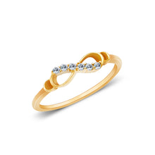 Ioka Jewelry - 14K Yellow Solid Gold Fancy Cubic Zirconia CZ Ring