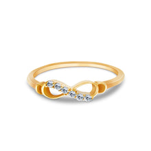 Ioka Jewelry - 14K Yellow Solid Gold Fancy Cubic Zirconia CZ Ring