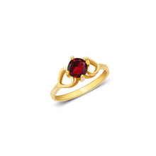 Ioka Jewelry - 14K Yellow Solid Gold November Yellow Birth Stone Cubic Zirconia CZ Infant Baby Ring