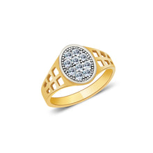 Ioka Jewelry - 14K Yellow Solid Gold Round Cubic Zirconia CZ Infant Baby Ring