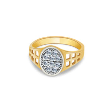 Ioka Jewelry - 14K Yellow Solid Gold Round Cubic Zirconia CZ Infant Baby Ring