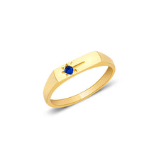 Ioka Jewelry - 14K Yellow Solid Gold Cubic Zirconia CZ Infant Baby Ring