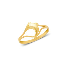 Ioka Jewelry - 14K Yellow Solid Gold Dolphin Infant Baby Ring