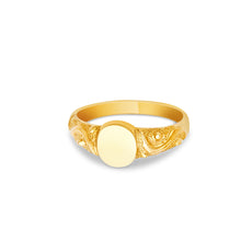 Ioka Jewelry - 14K Yellow Solid Gold Cubic Zirconia CZ Infant Baby Ring