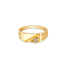Ioka Jewelry - 14K Yellow Solid Gold Cubic Zirconia CZ Infant Baby Ring