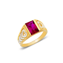 Ioka Jewelry - 14K Yellow Solid Gold Cubic Zirconia CZ Infant Baby Ring