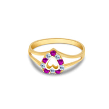 Ioka Jewelry - 14K Yellow Solid Gold Cubic Zirconia CZ Infant Baby Ring