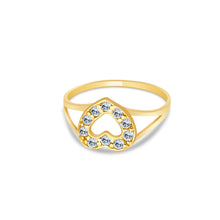 Ioka Jewelry - 14K Yellow Solid Gold Cubic Zirconia CZ Infant Baby Ring