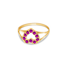 Ioka Jewelry - 14K Yellow Solid Gold Cubic Zirconia CZ Infant Baby Ring