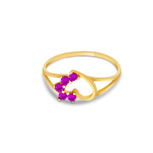 Ioka Jewelry - 14K Yellow Solid Gold Cubic Zirconia CZ Infant Baby Ring