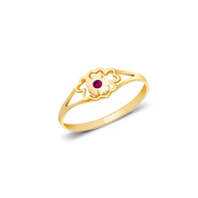 Ioka Jewelry - 14K Yellow Solid Gold Cubic Zirconia CZ Infant Baby Ring