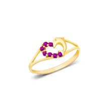 Ioka Jewelry - 14K Yellow Solid Gold Cubic Zirconia CZ Infant Baby Ring
