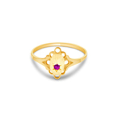 Ioka Jewelry - 14K Yellow Solid Gold Cubic Zirconia CZ Infant Baby Ring