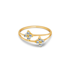 Ioka Jewelry - 14K Yellow Solid Gold Cubic Zirconia CZ Infant Baby Ring