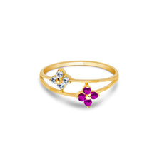 Ioka Jewelry - 14K Yellow Solid Gold Cubic Zirconia CZ Infant Baby Ring