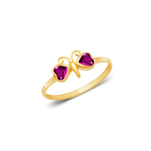Ioka Jewelry - 14K Yellow Solid Gold Cubic Zirconia CZ Infant Baby Ring