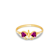 Ioka Jewelry - 14K Yellow Solid Gold Cubic Zirconia CZ Infant Baby Ring