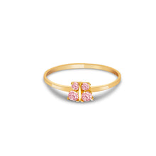 Ioka Jewelry - 14K Yellow Solid Gold Cubic Zirconia CZ Infant Baby Ring