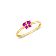 Ioka Jewelry - 14K Yellow Solid Gold Cubic Zirconia CZ Infant Baby Ring