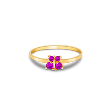 Ioka Jewelry - 14K Yellow Solid Gold Cubic Zirconia CZ Infant Baby Ring