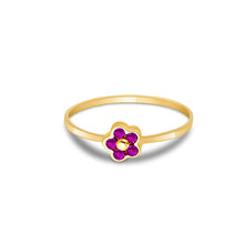 Ioka Jewelry - 14K Yellow Solid Gold Cubic Zirconia CZ Infant Baby Ring