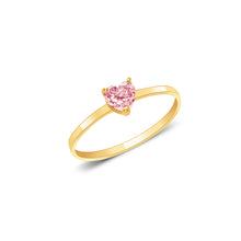 Ioka Jewelry - 14K Yellow Solid Gold Cubic Zirconia CZ Infant Baby Ring