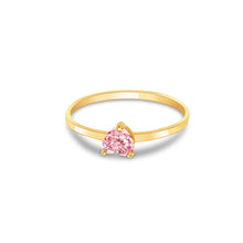 Ioka Jewelry - 14K Yellow Solid Gold Cubic Zirconia CZ Infant Baby Ring