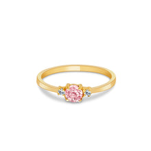 Ioka Jewelry - 14K Yellow Solid Gold Cubic Zirconia CZ Infant Baby Ring