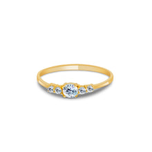 Ioka Jewelry - 14K Yellow Solid Gold Cubic Zirconia CZ Infant Baby Ring