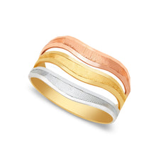 Ioka Jewelry - 14K Tri Color Solid Gold 11MM Semanario Ring