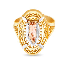 Ioka Jewelry - 14K Tri Color Solid Gold Religious Ring
