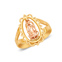 Ioka Jewelry - 14K Two Tone Solid Gold Religious Ring