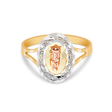 Ioka Jewelry - 14K Two Tone Solid Gold Religious Ring