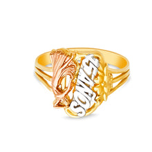 Ioka Jewelry - 14K Tri Color Solid Gold 15 Anos Quinceanera Birthday Ring