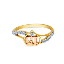 Ioka Jewelry - 14K Two Tone Solid Gold 15 Years Quinceanera Birthday Cubic Zirconia CZ Heart Ring