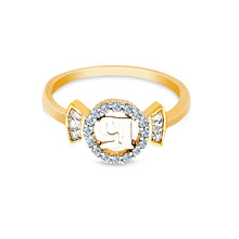 Ioka Jewelry - 14K Yellow Solid Gold 15 Years Quinceanera Birthday Cubic Zirconia CZ Ring
