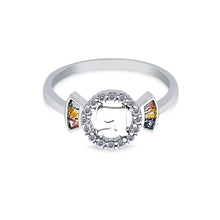 Ioka Jewelry - 14K White Solid Gold 15 Years Quinceanera Birthday Cubic Zirconia CZ Round Ring